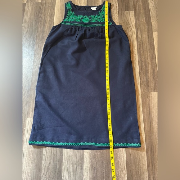 J.Crew Linen/Cotton Embroidered Mini Shift Dress SZ XXS - Picture 10 of 13